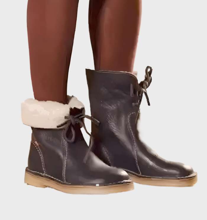 Miley - Elegante und bequeme wasserdichte Fleece-Stiefel im Vintage-Stil mit Wollfutter