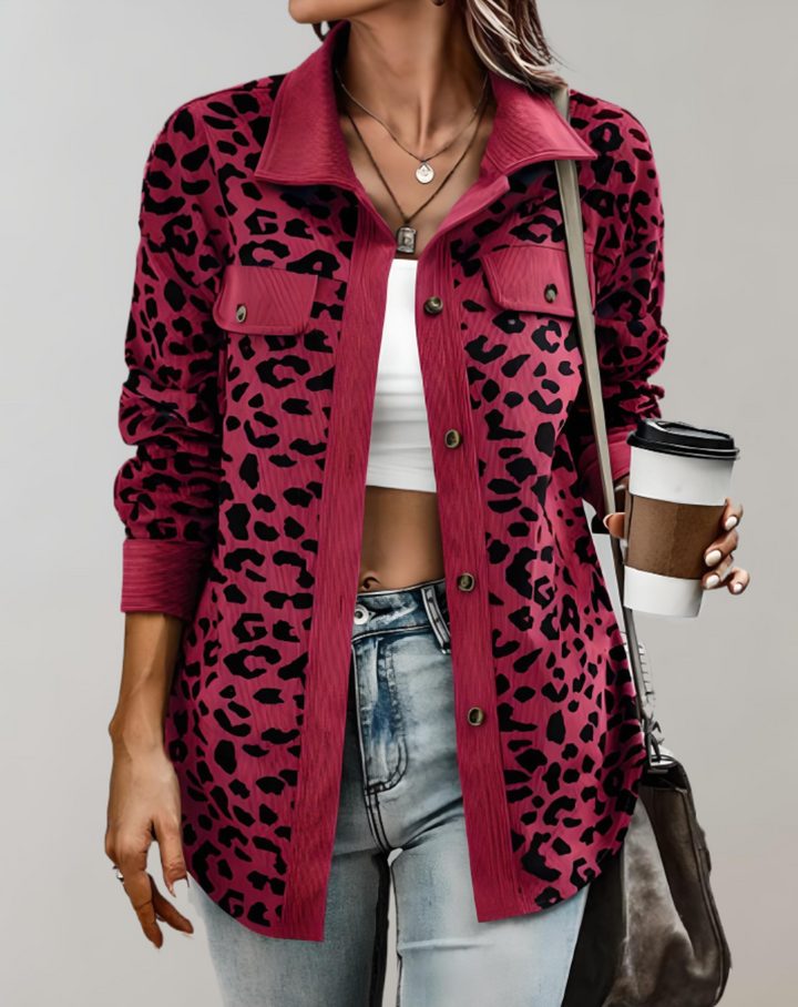 Cheyenne - Jacke mit Tierprint und Knopfverschluss