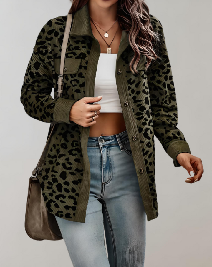 Cheyenne - Jacke mit Tierprint und Knopfverschluss