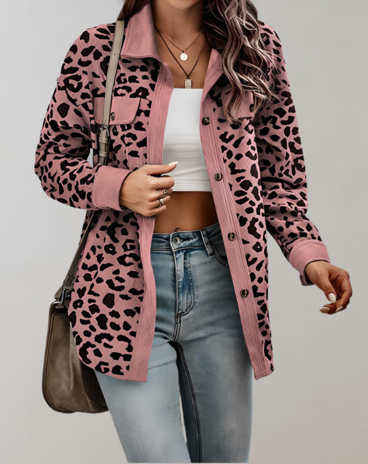 Cheyenne - Jacke mit Tierprint und Knopfverschluss