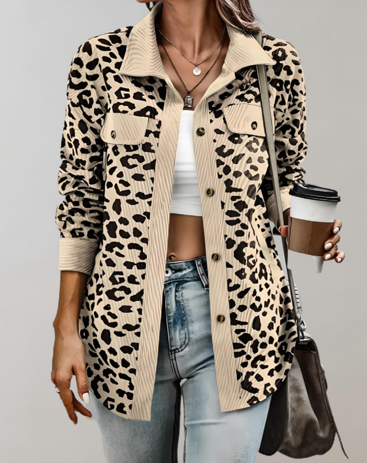 Cheyenne - Jacke mit Tierprint und Knopfverschluss