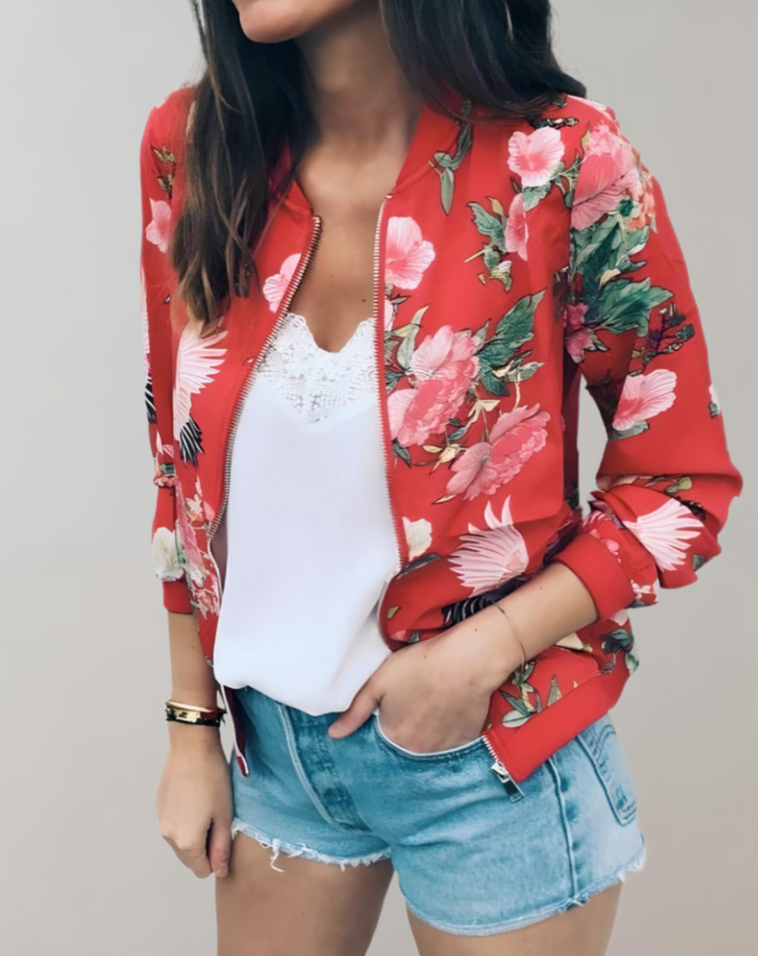 Cynthia - Jacke mit Blumendessin